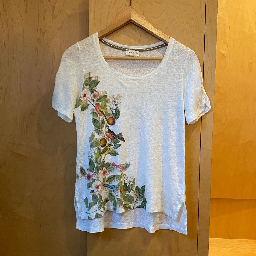 Anthropologie Linen Tee
